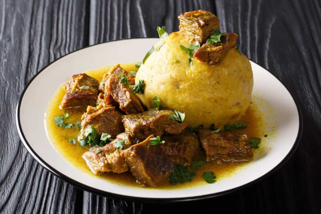 Mofongo with meat
